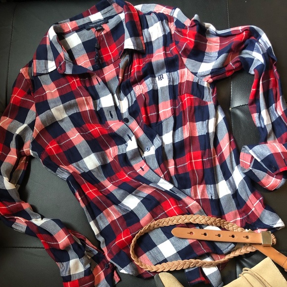 Tommy Hilfiger Plaid Utility Shirt - Picture 3 of 3